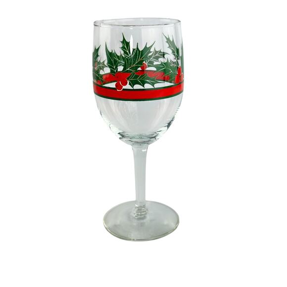 Libbey Holly Berry Glasses Set of 12, Vintage Christmas Wine, Lowball, Tumbler - Picture 11 of 16
